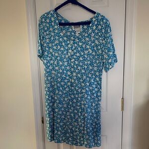 Blue and White Floral Romper